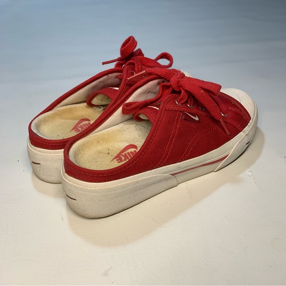 Women’s Nike Hermosa Mules Red Lace Up Slip On US 7.5 EUC Y2K 90's - Picture 4 of 10